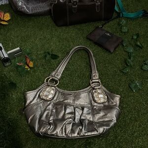 Metallic Silver Women's Handbag